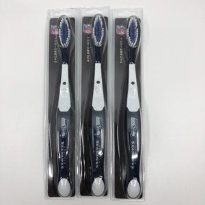 Seattle Seahawks NFL Adult MVP Toothbrush - Set of 3 NWT